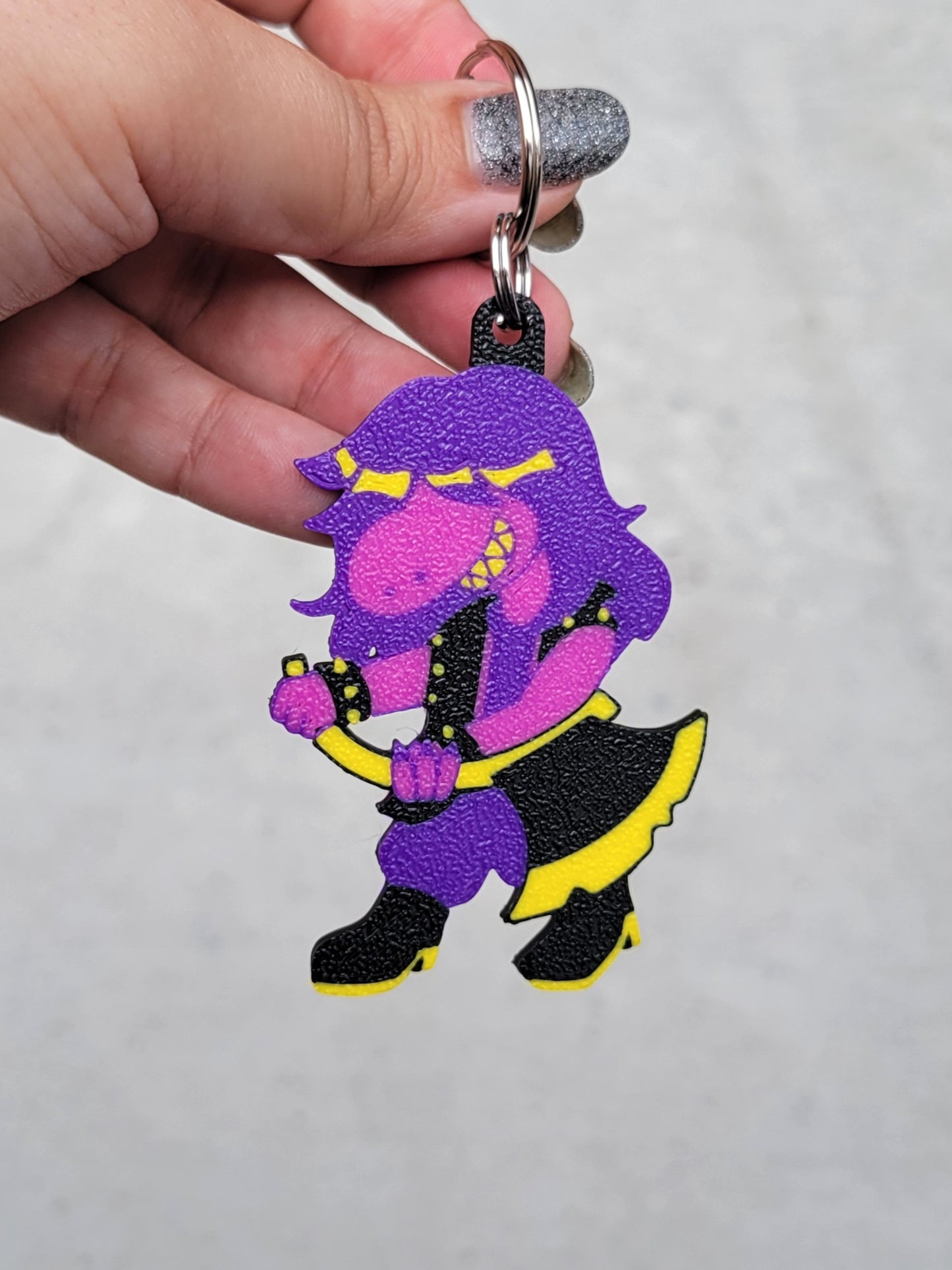 Deltarune Susie Keychain