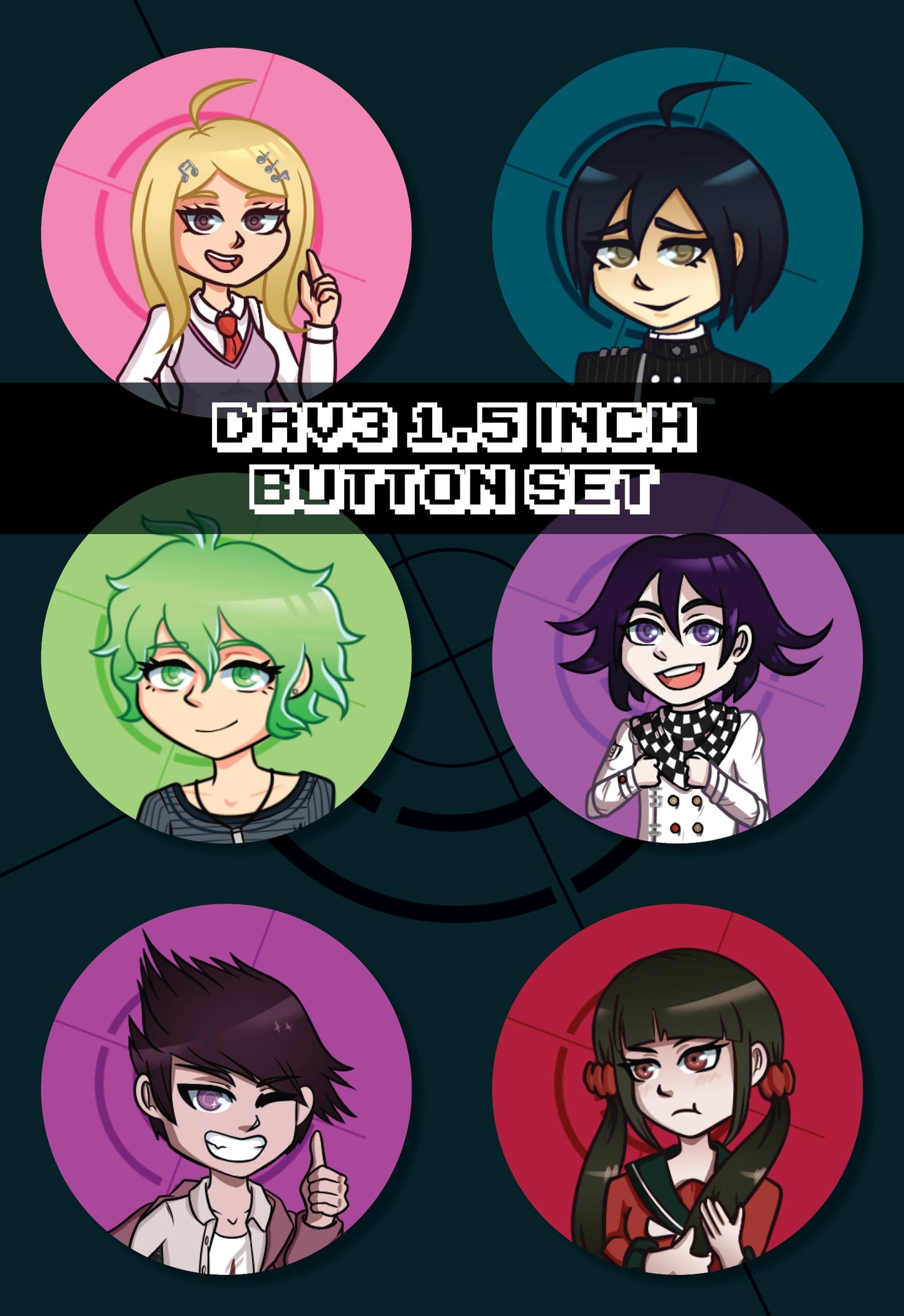 DRV3 Danganronpa Pinback Buttons