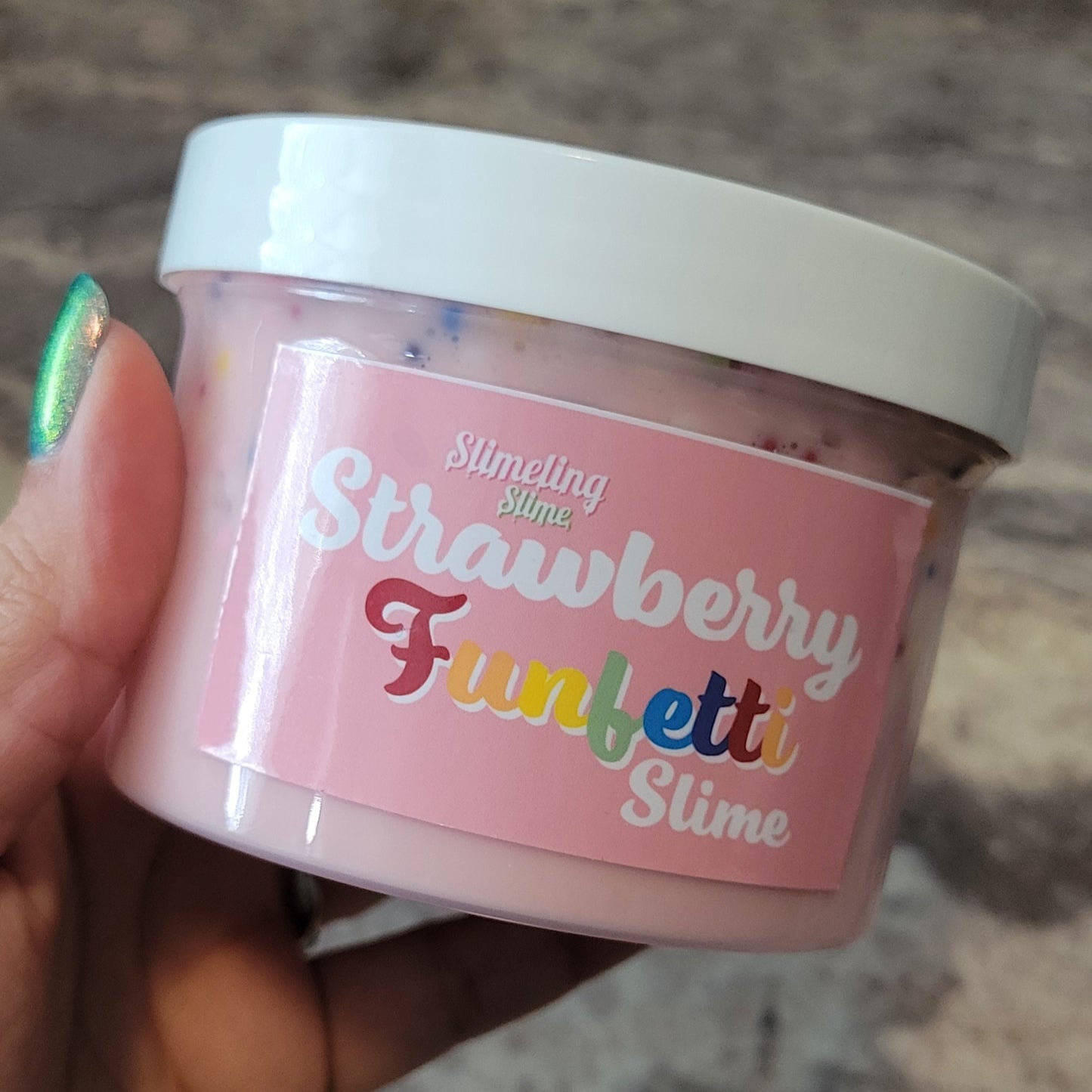 Strawberry Funfetti - Floam Slime