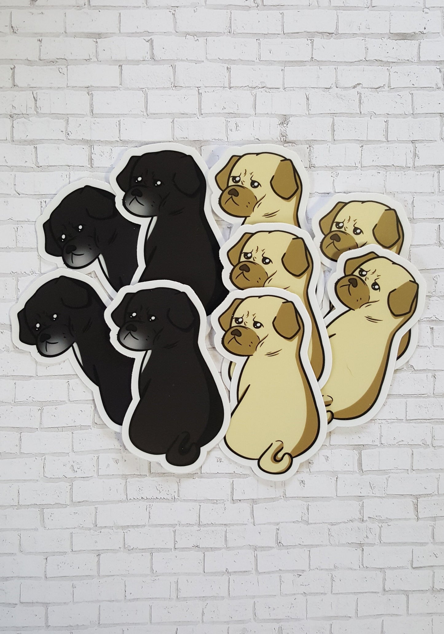 Cute Sad Pug Sticker