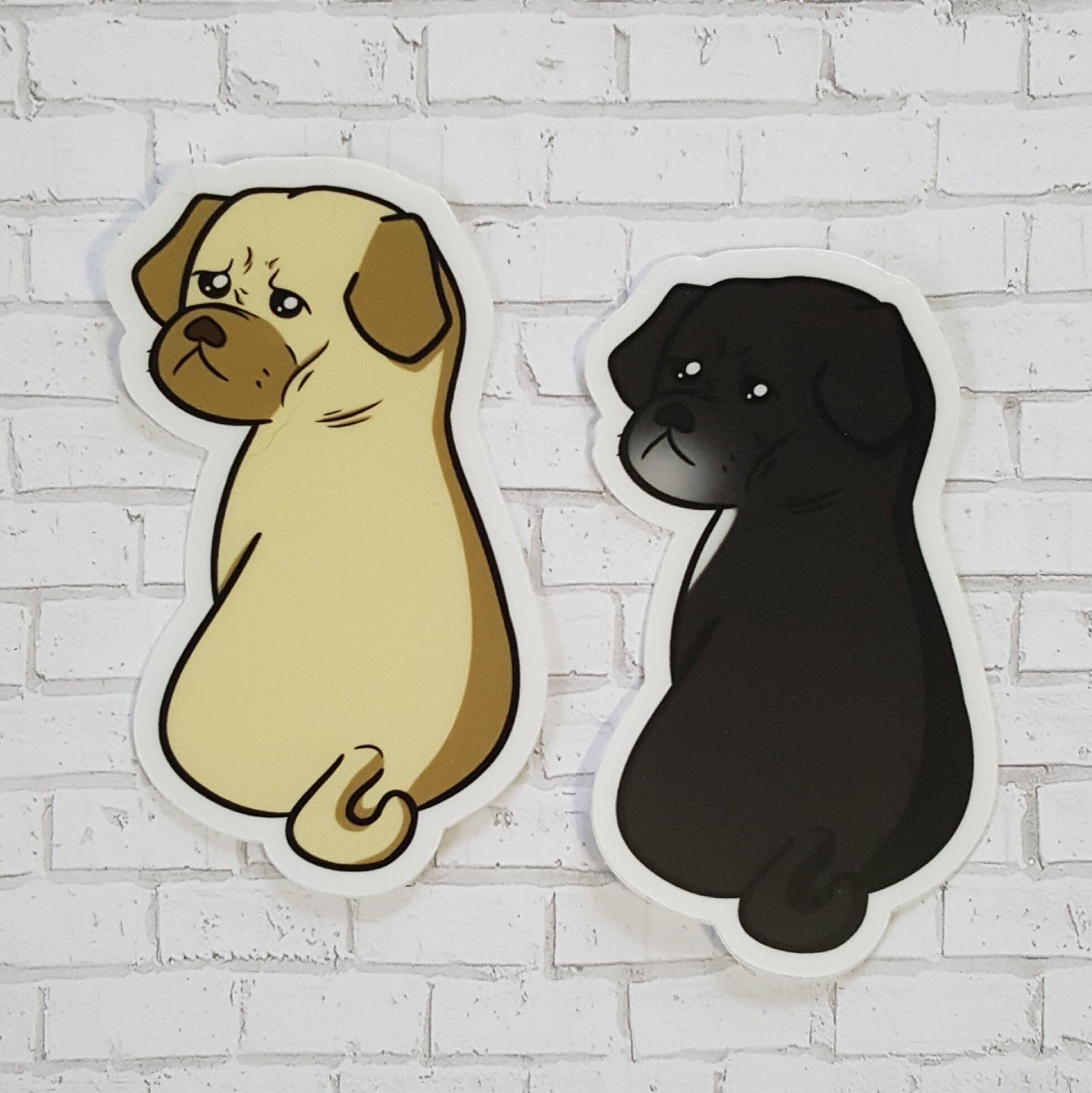 Cute Sad Pug Sticker