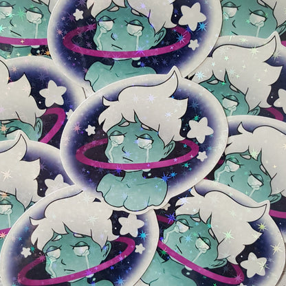 Star Kid Original Design Holographic Sticker