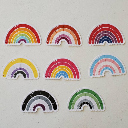 Pride Gummy Wormbow Rainbow Stickers