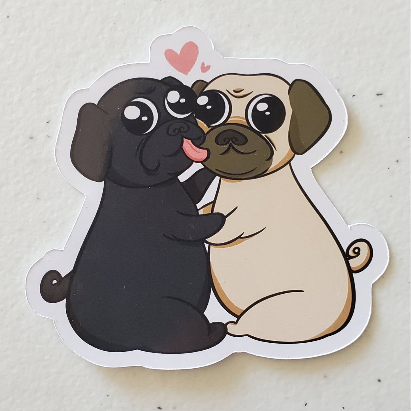 Pug Hug Sticker