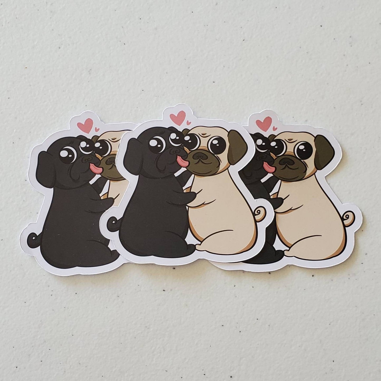 Pug Hug Sticker