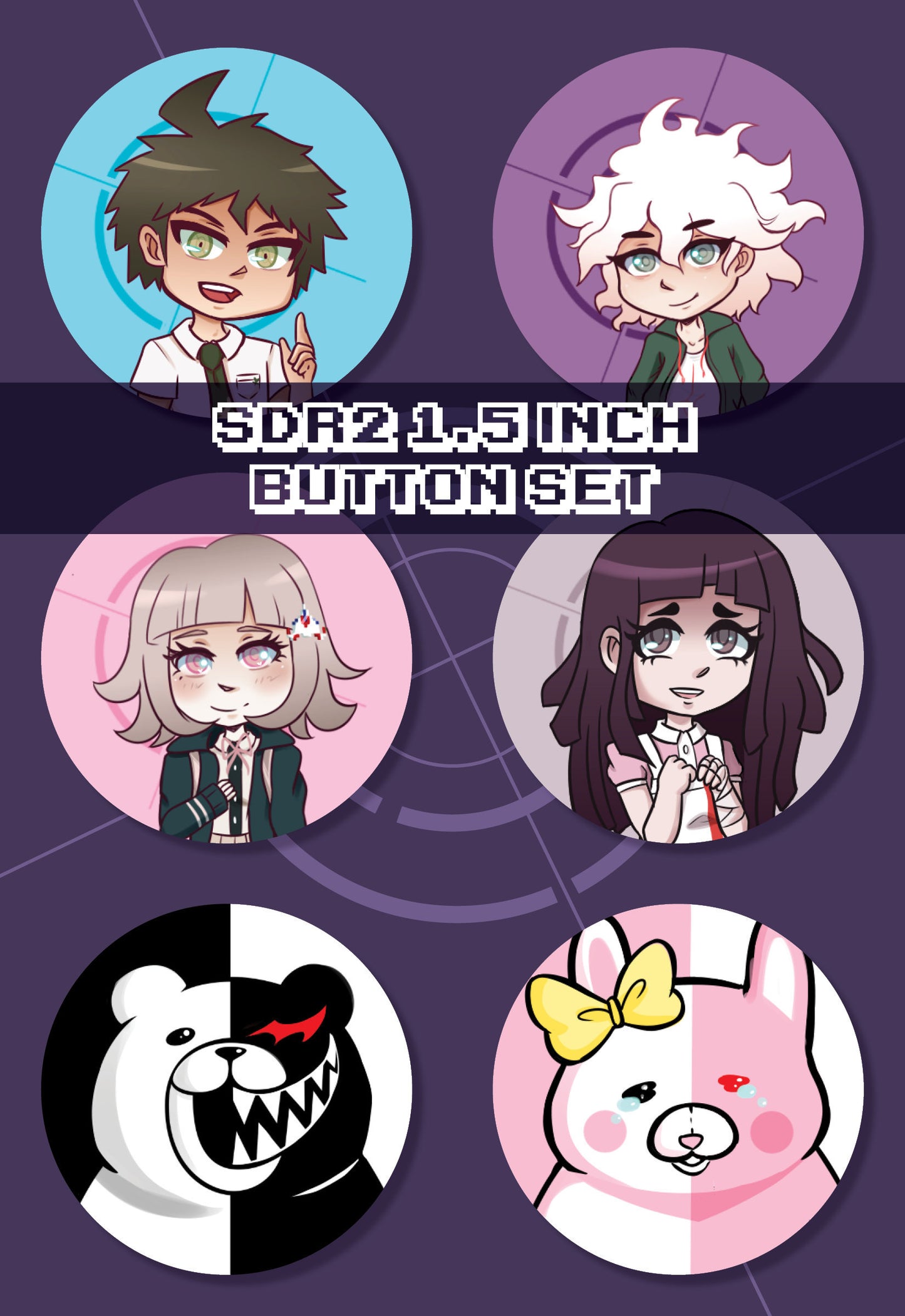 SDR2 Danganronpa Pinback Button Set